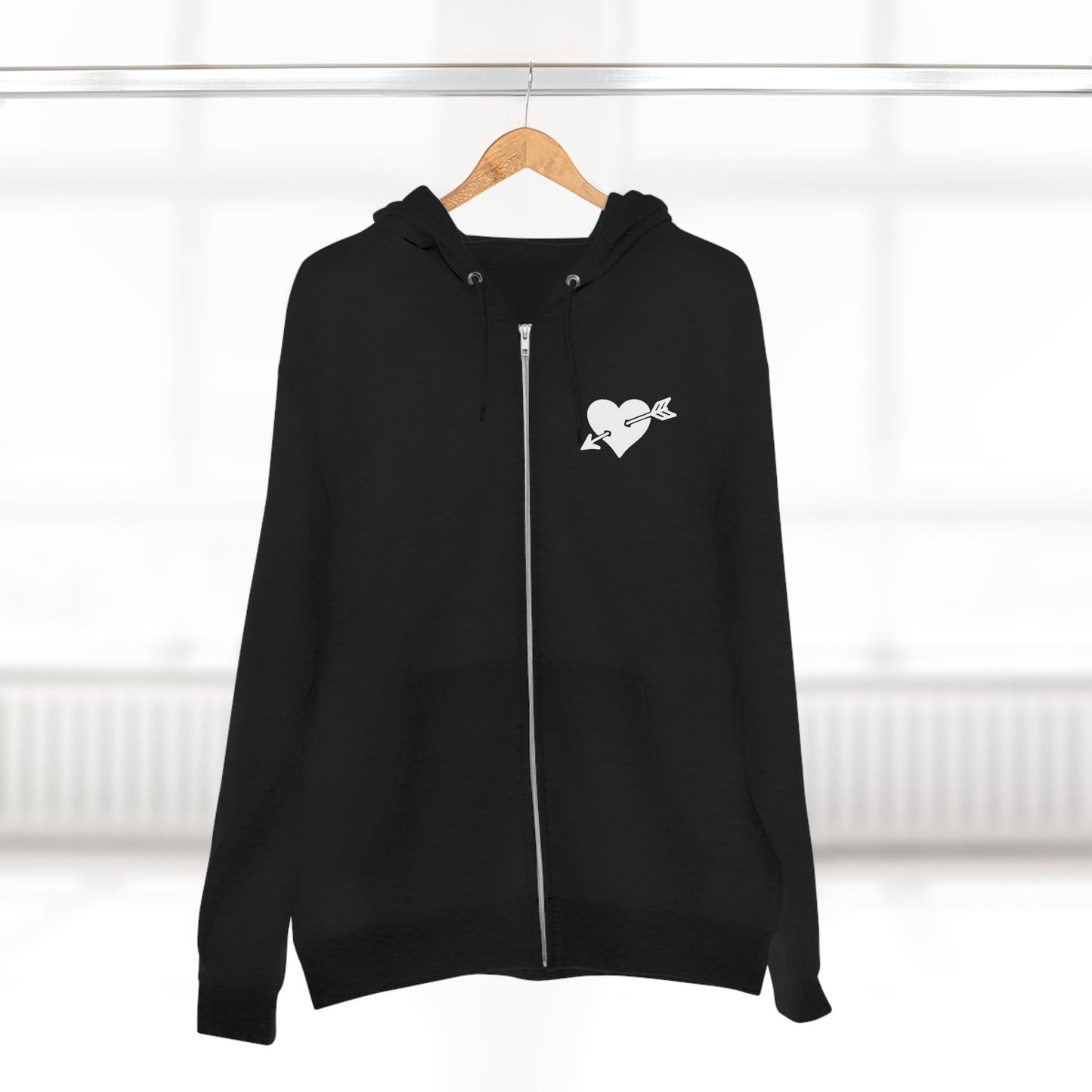 Exclusive "Baddie Street" Arrow Heart V1 & V2 Logo Zip-Up Hoodie