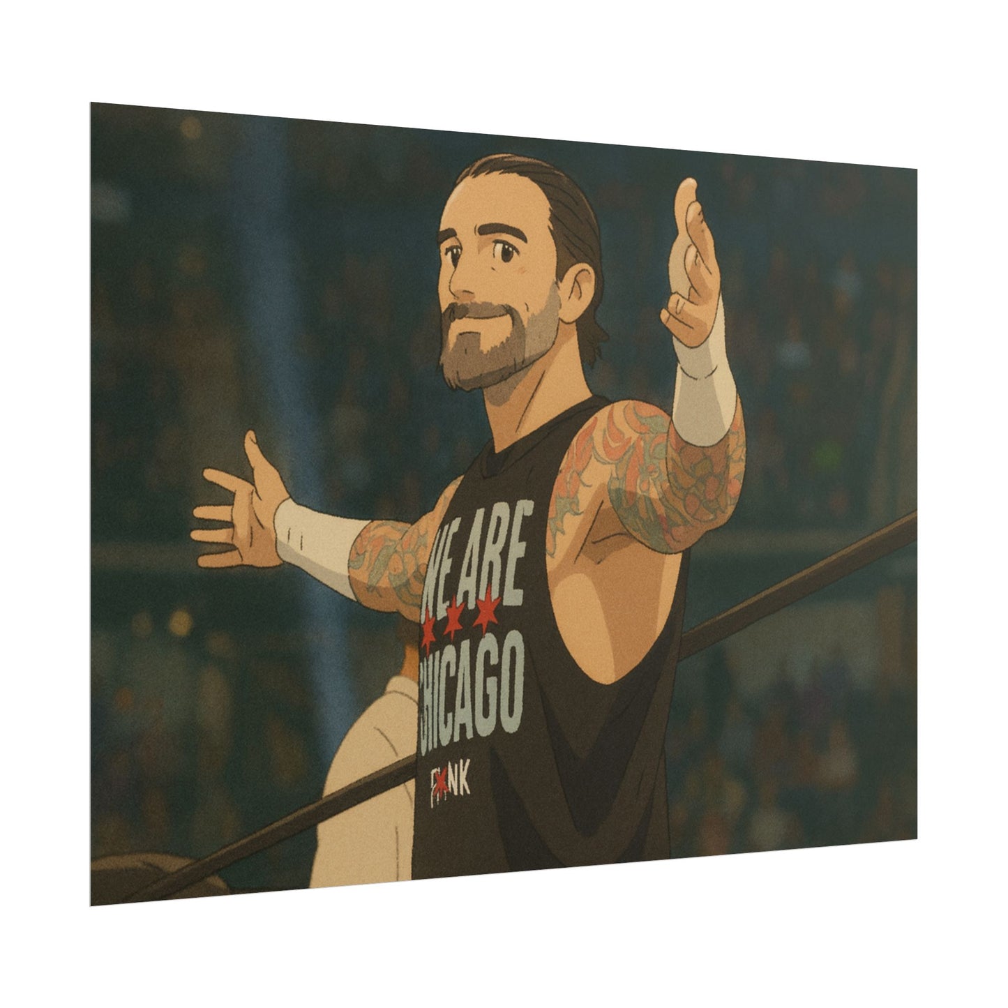 Loco Fits Anime Wrestling 'Chicago is Punk' Poster