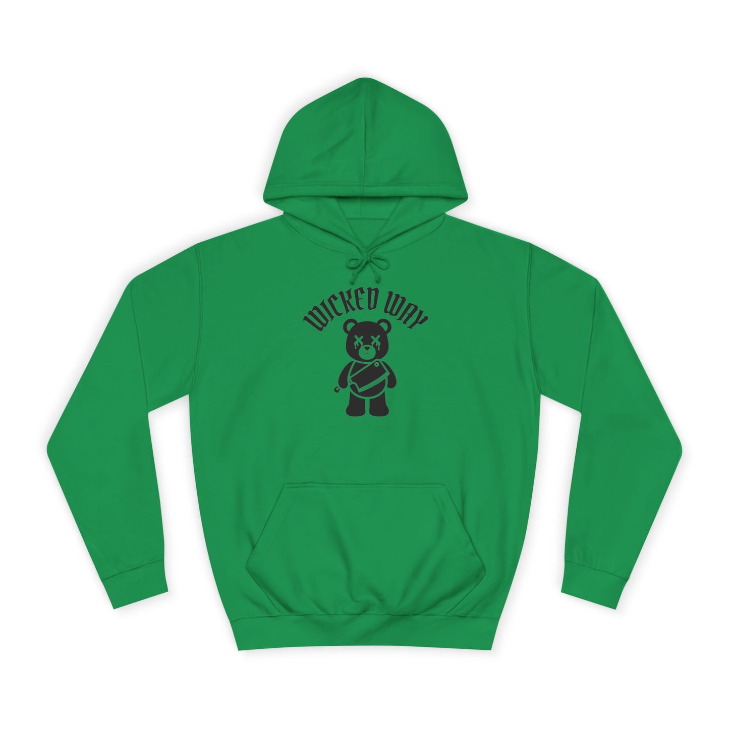 "Wicked Way" Deady Bear Butcher Knife Black Logo College Hoodie