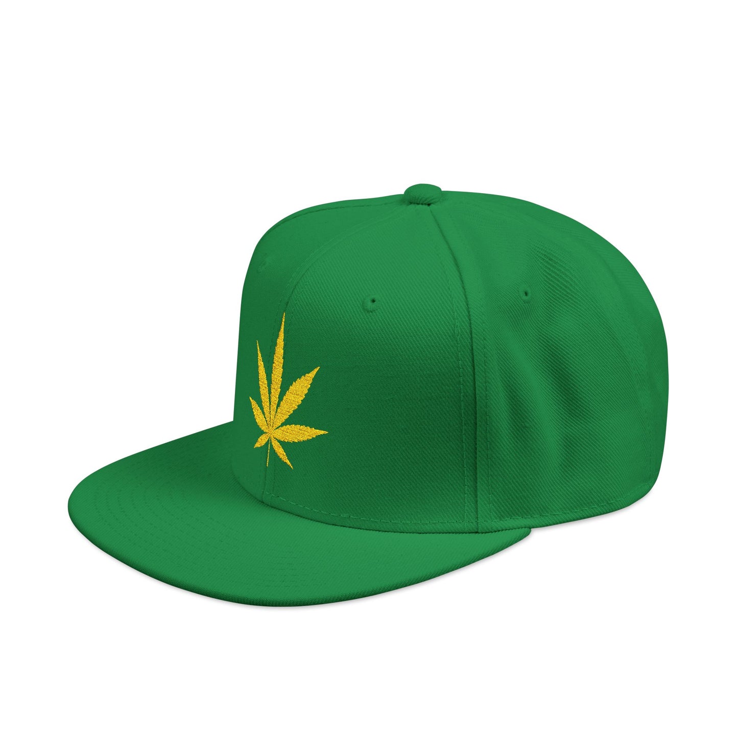 "Hippie Highway" Yellow Pot Leaf Snapback Hat