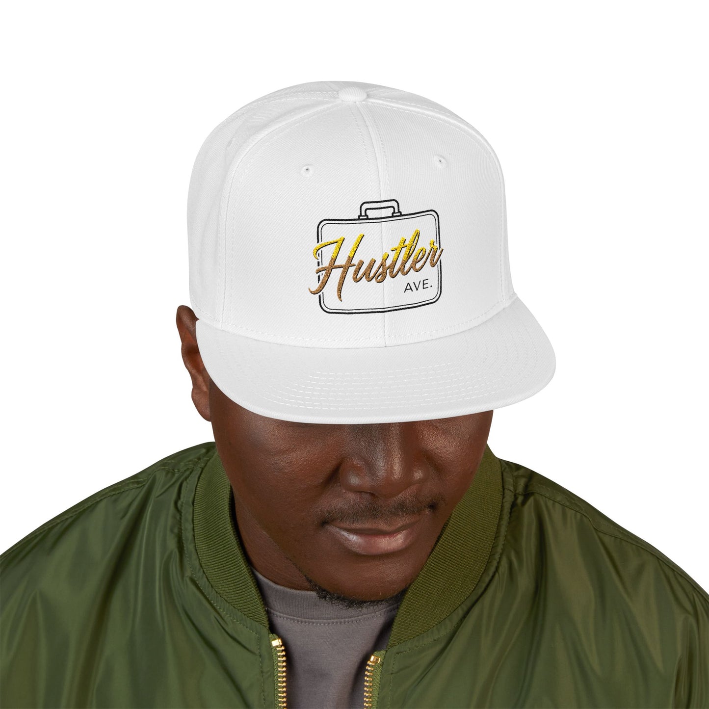 Base "Hustler Ave" All Business Gold Briefcase Snapback