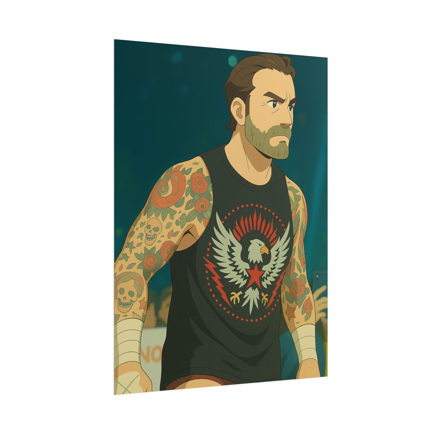 Loco Fits Anime Wrestling 'America's Punk' Poster