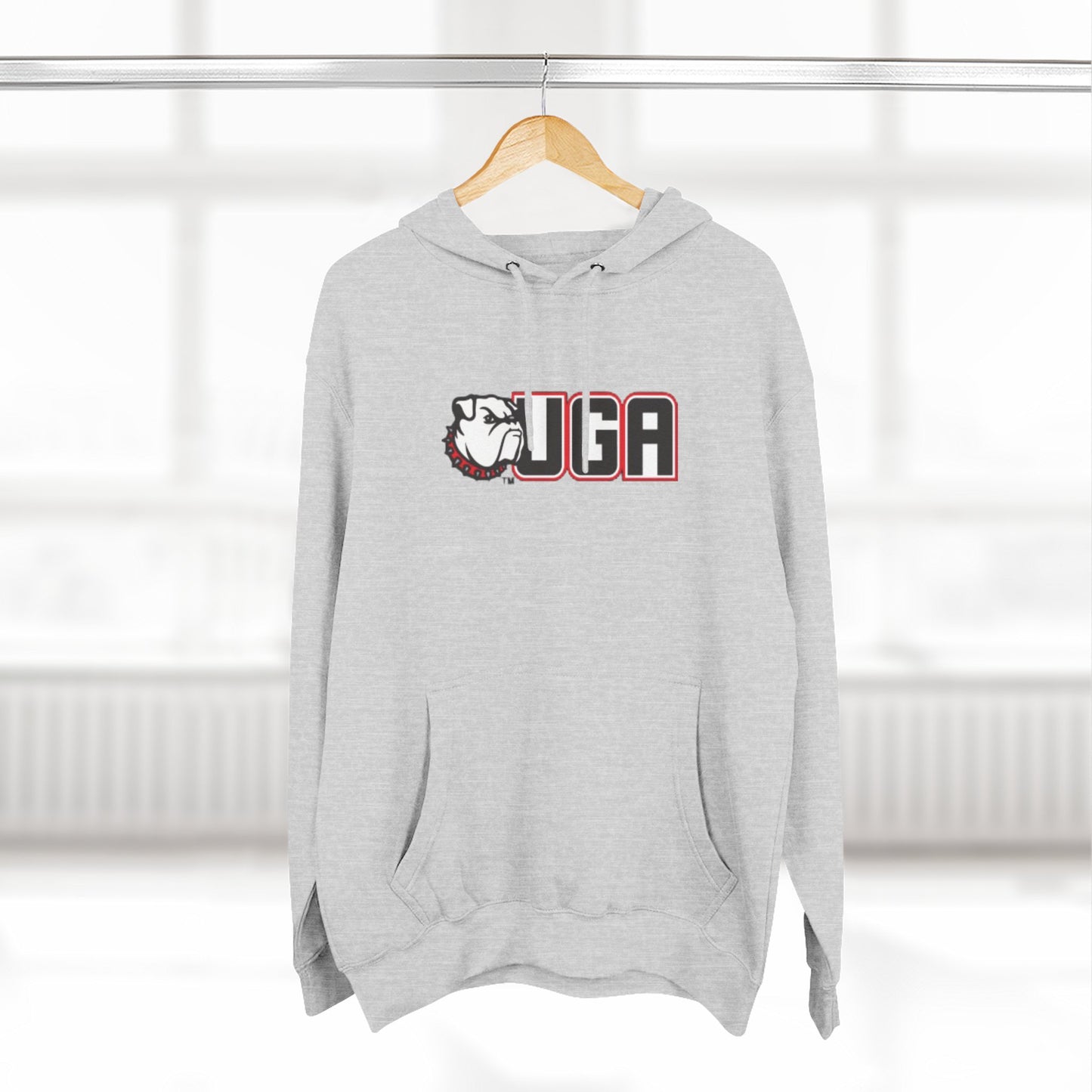 'UGA' Three-Panel Fleece Hoodie