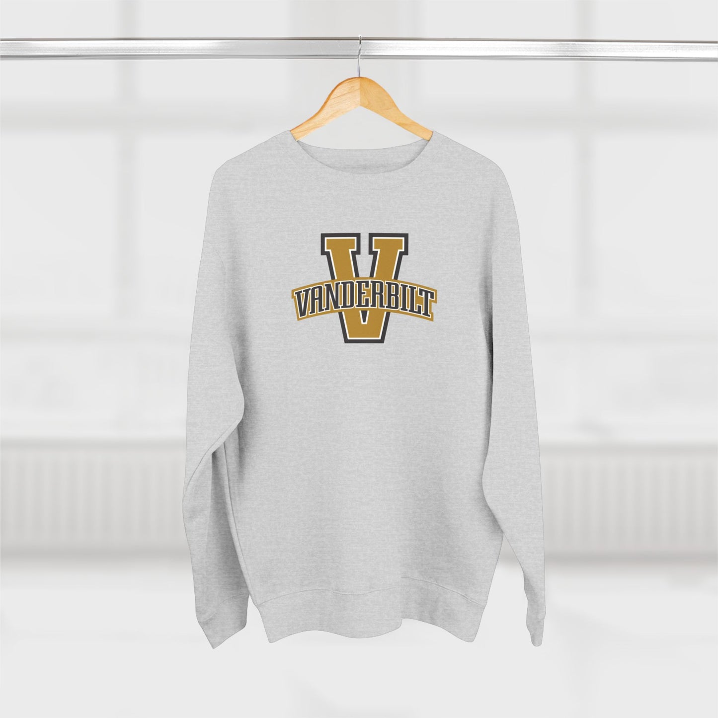 'Vanderbilt V' Cotton Crewneck Sweatshirt