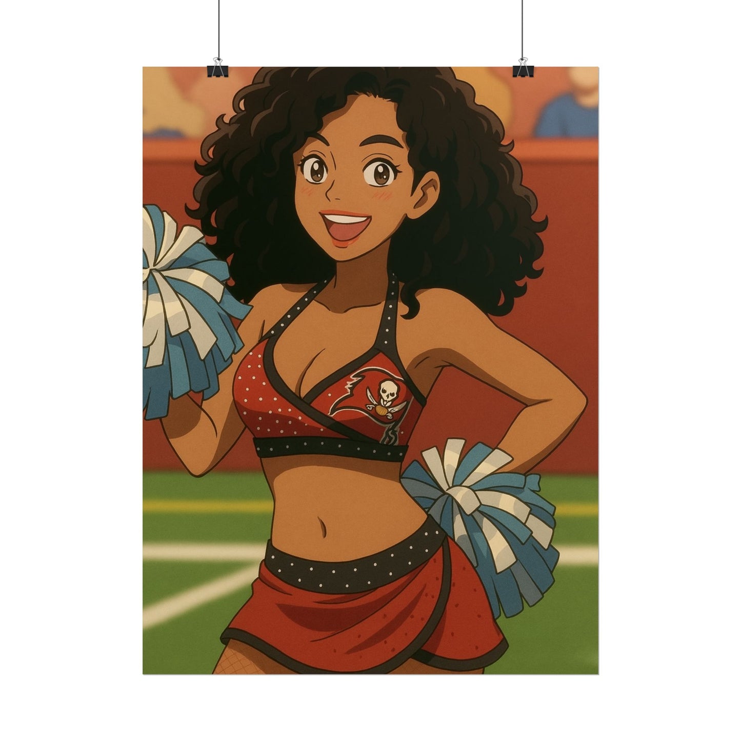 Loco Fits Anime Girls 'Buccaneers Cheerleader On-Field 1' Poster