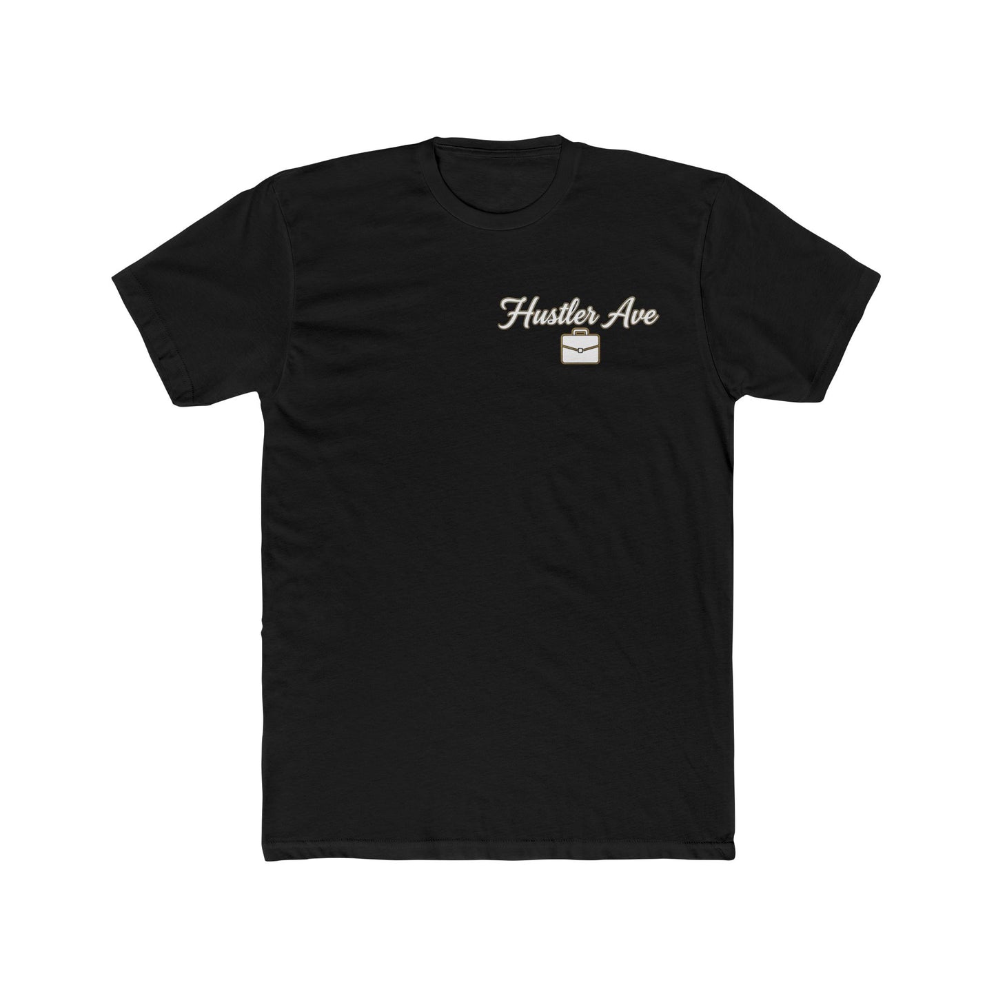 Black "Hustler Ave" All Business Briefcase Pocket Logo T-Shirt