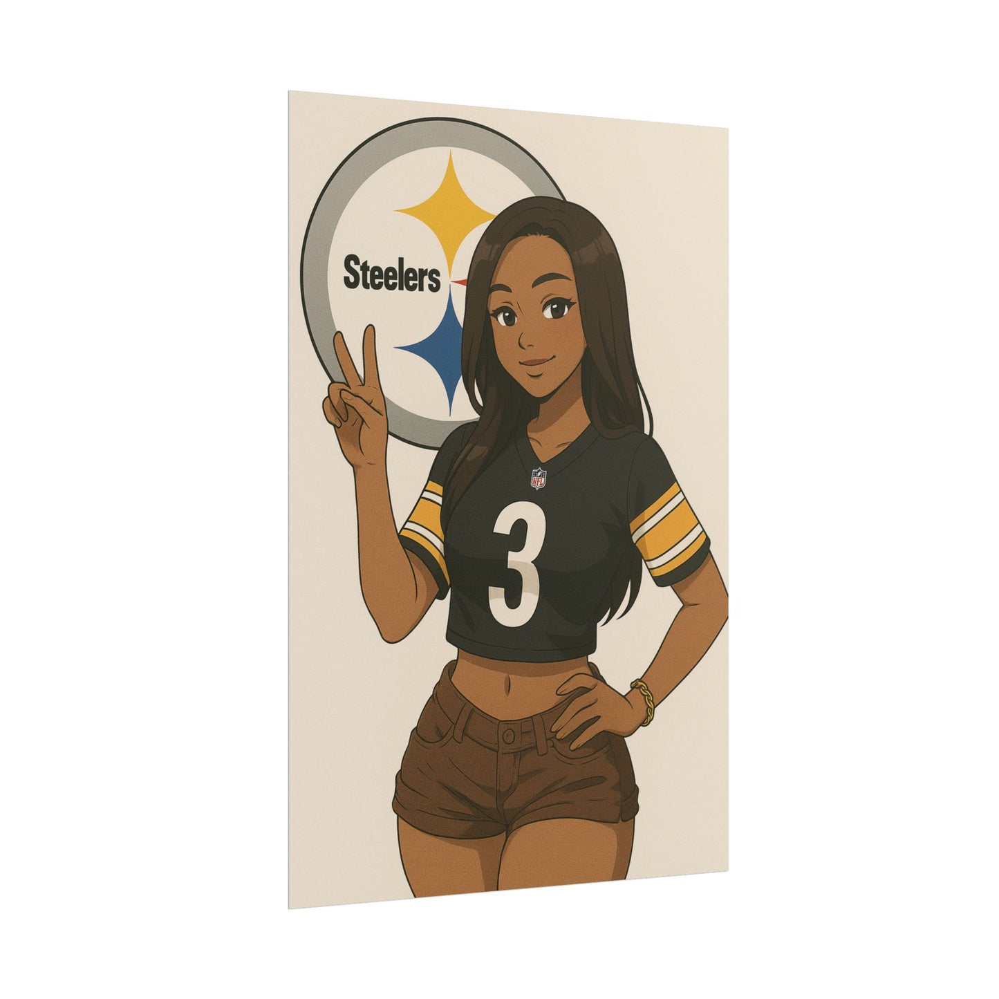 Loco Fits Anime Girls 'Steelers Girls 1' Poster