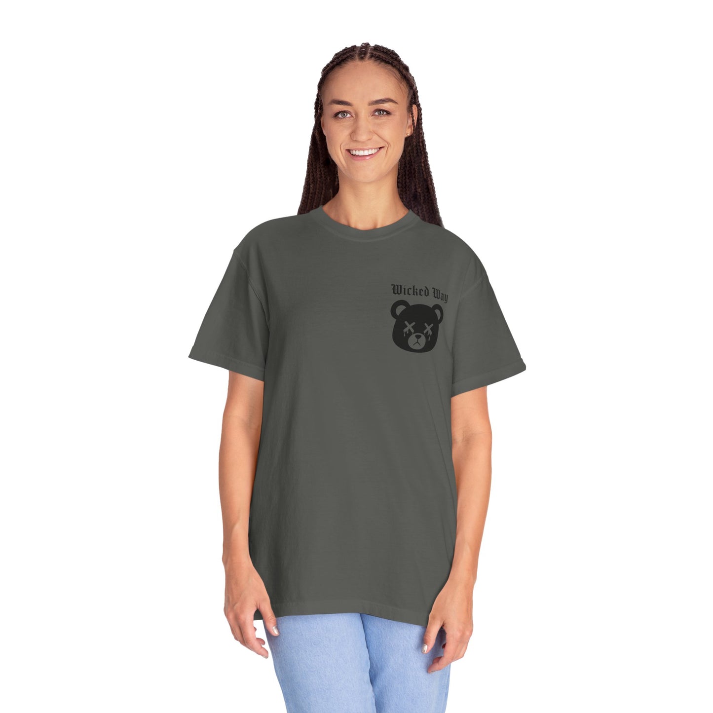 "Wicked Way" Dead Bear Head Pocket Logo Graphic T-Shirt (Multi Color Options)