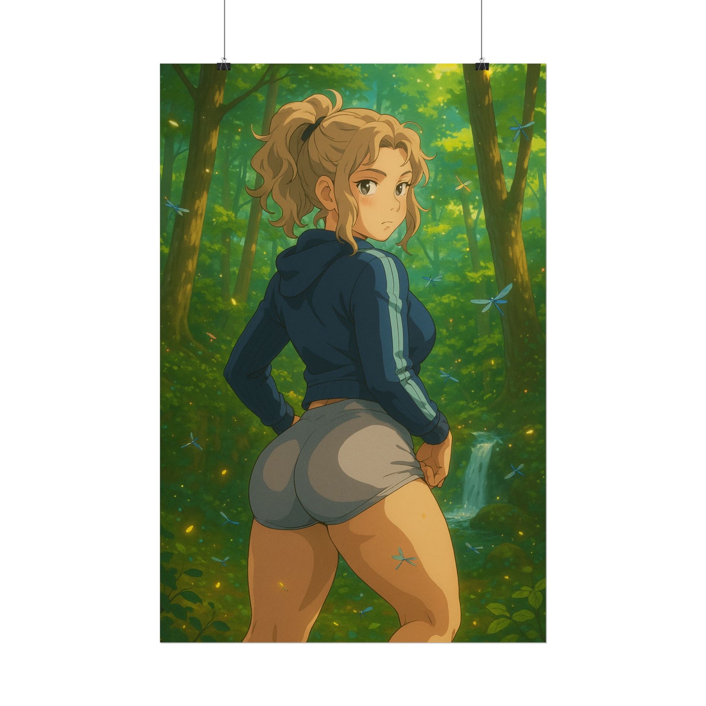 Loco Fits Anime Girls 'Dragonfly Waterfall' Poster