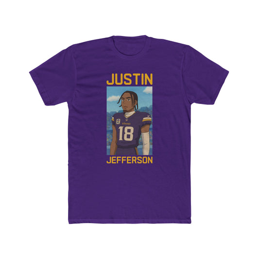 Anime Football 'Justin Jefferson' Cotton Crew Tee