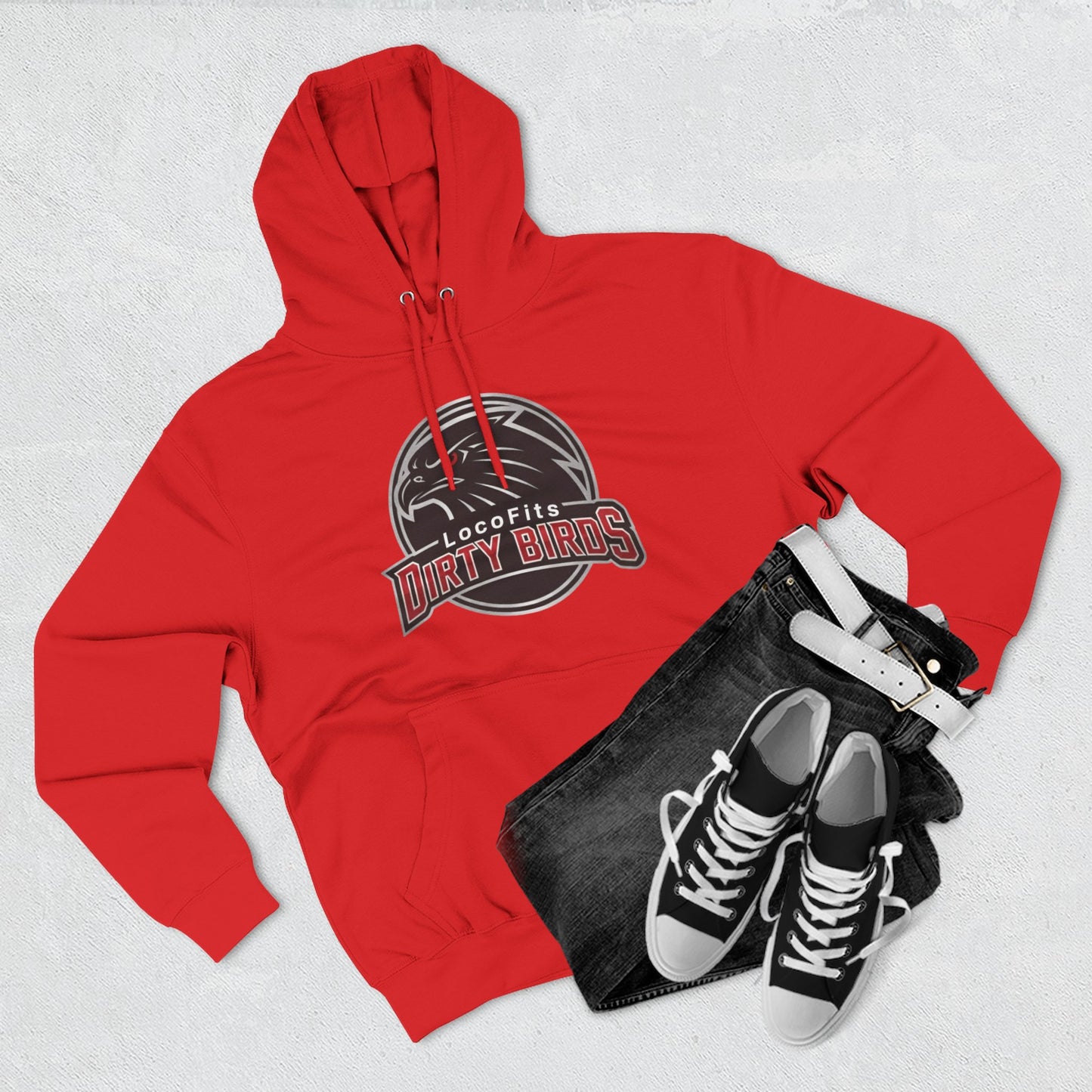 Loco Fits Dirty Birds Three-Panel Fleece Hoodie