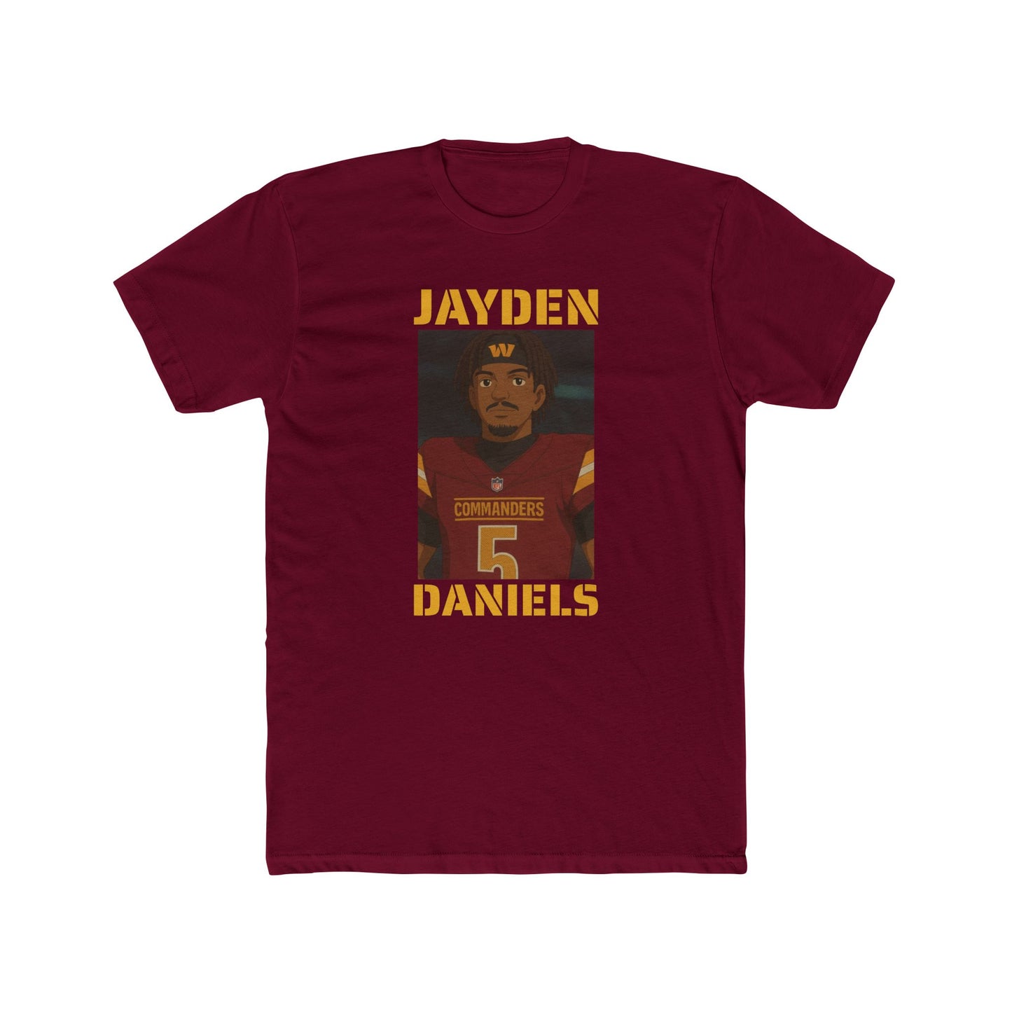Anime Football 'Jayden Daniels' Cotton Crew Tee