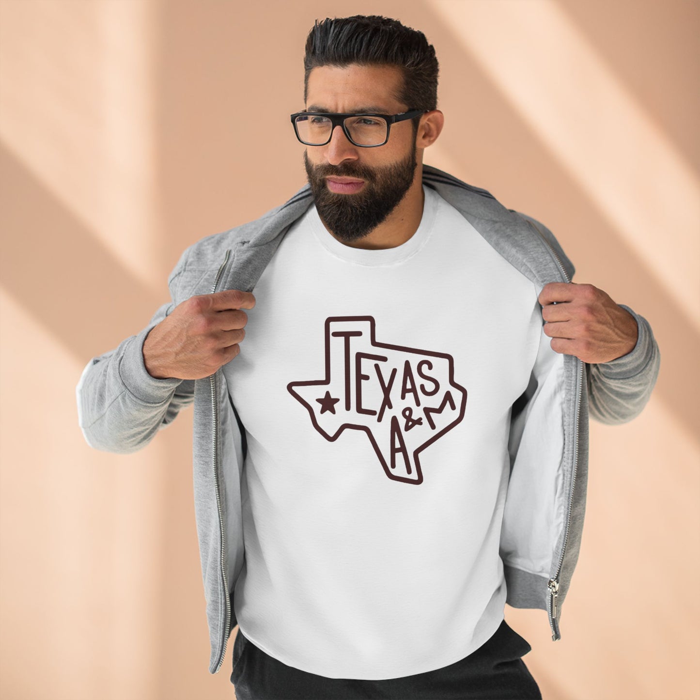 'Texas A&M State of Texas' Cotton Crewneck Sweatshirt
