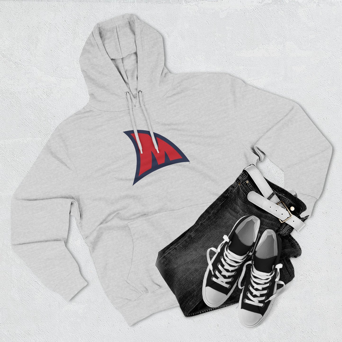 'Ole Miss Landshark M' Three-Panel Fleece Hoodie