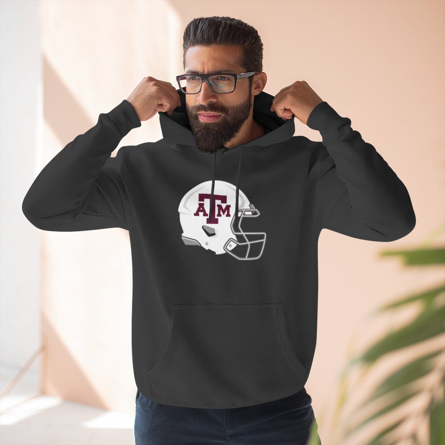 'Texas A&M Helmet' Three-Panel Fleece Hoodie