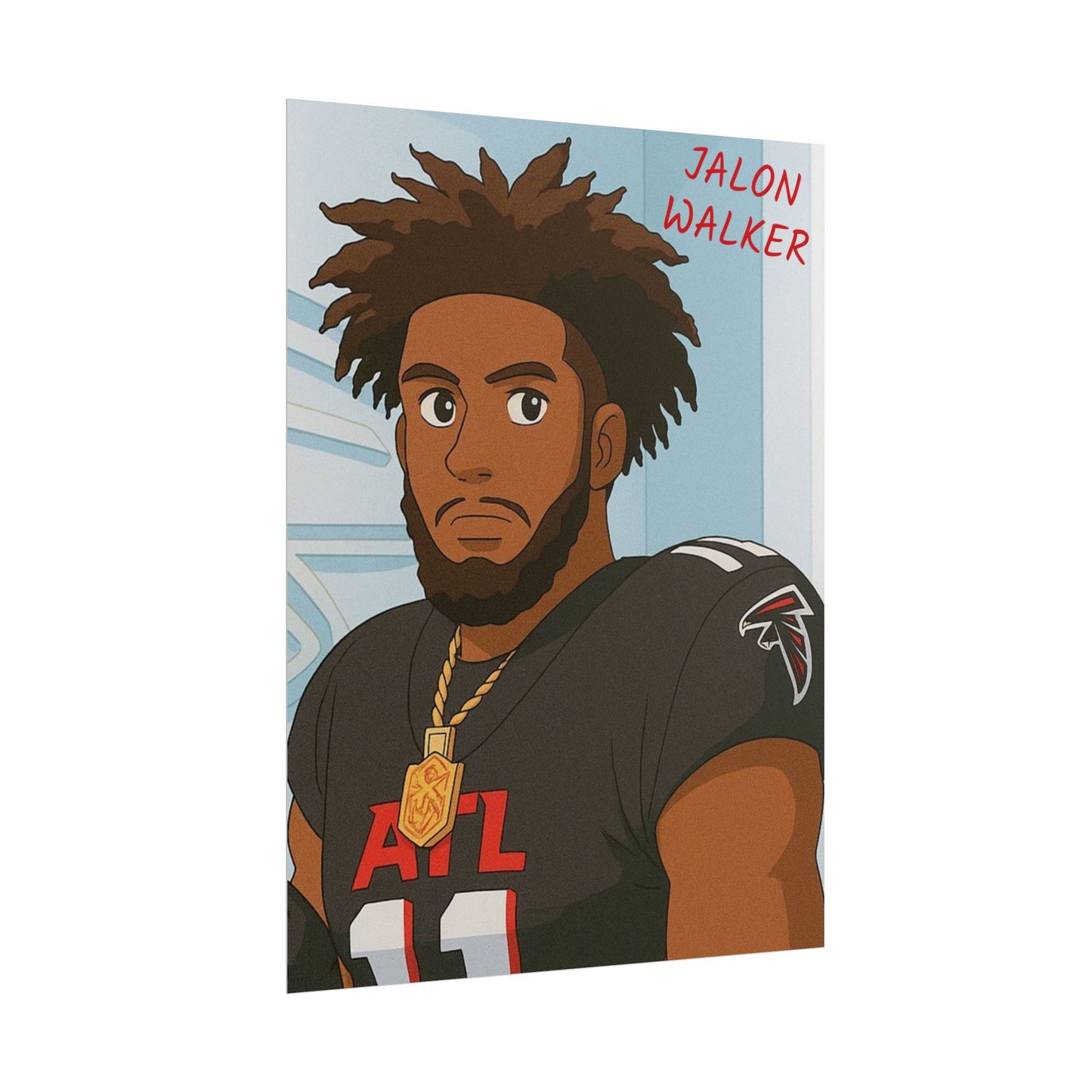 Loco Fits Anime Football 'Jalon Walker' Poster