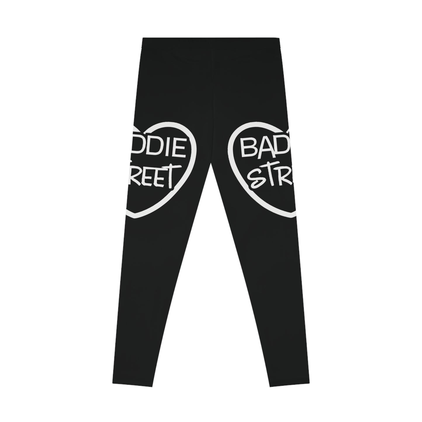 "Baddie Street" Full Heart V1 Stretchy Leggings Active Fitness Wear