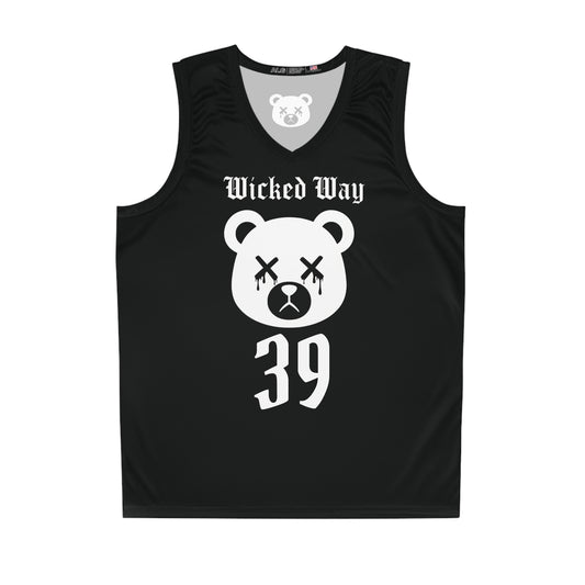 Black "Wicked Way" #39 Dead Bear Head Alt. Basketball Jersey
