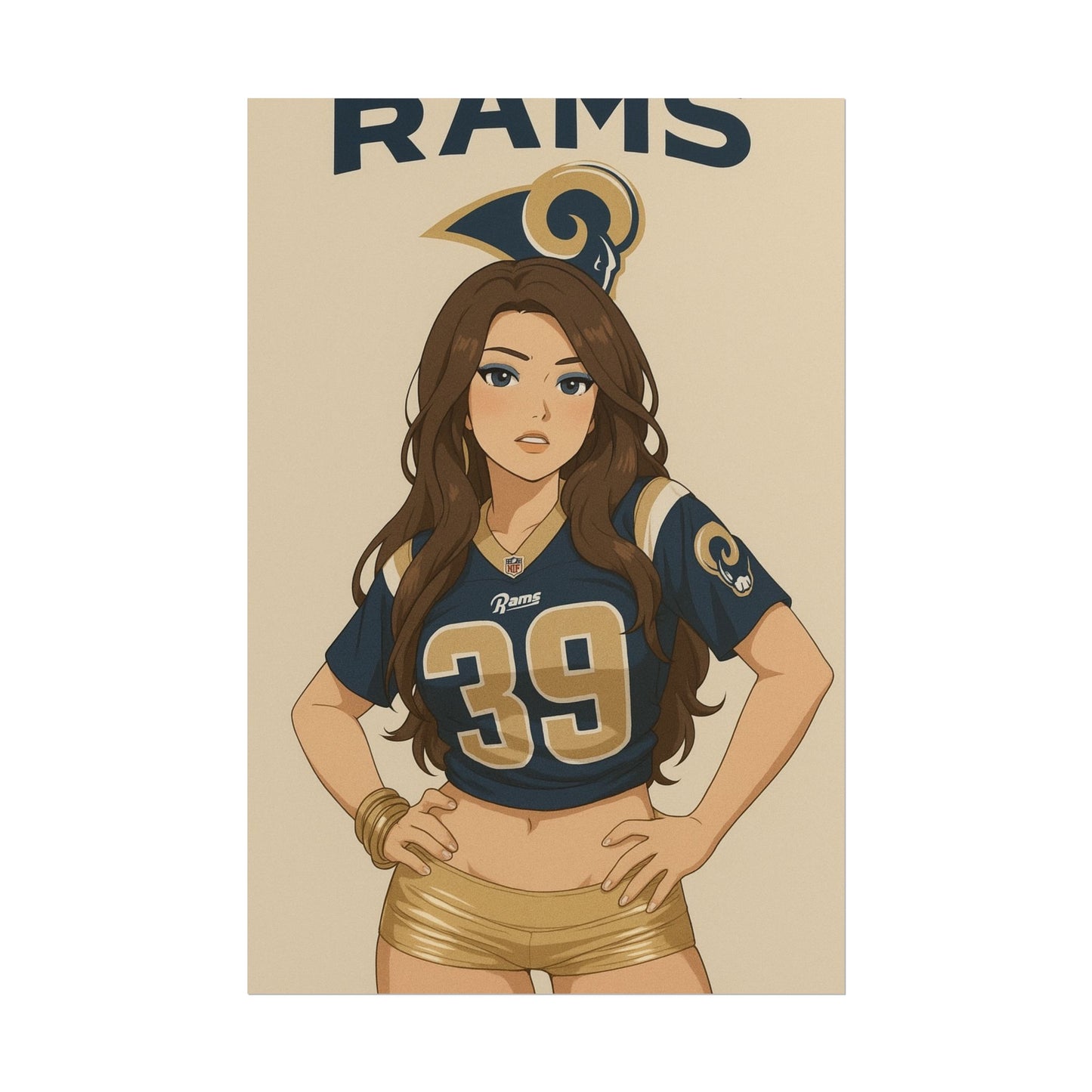 Loco Fits Anime Girls 'Rams Girl 1' Poster