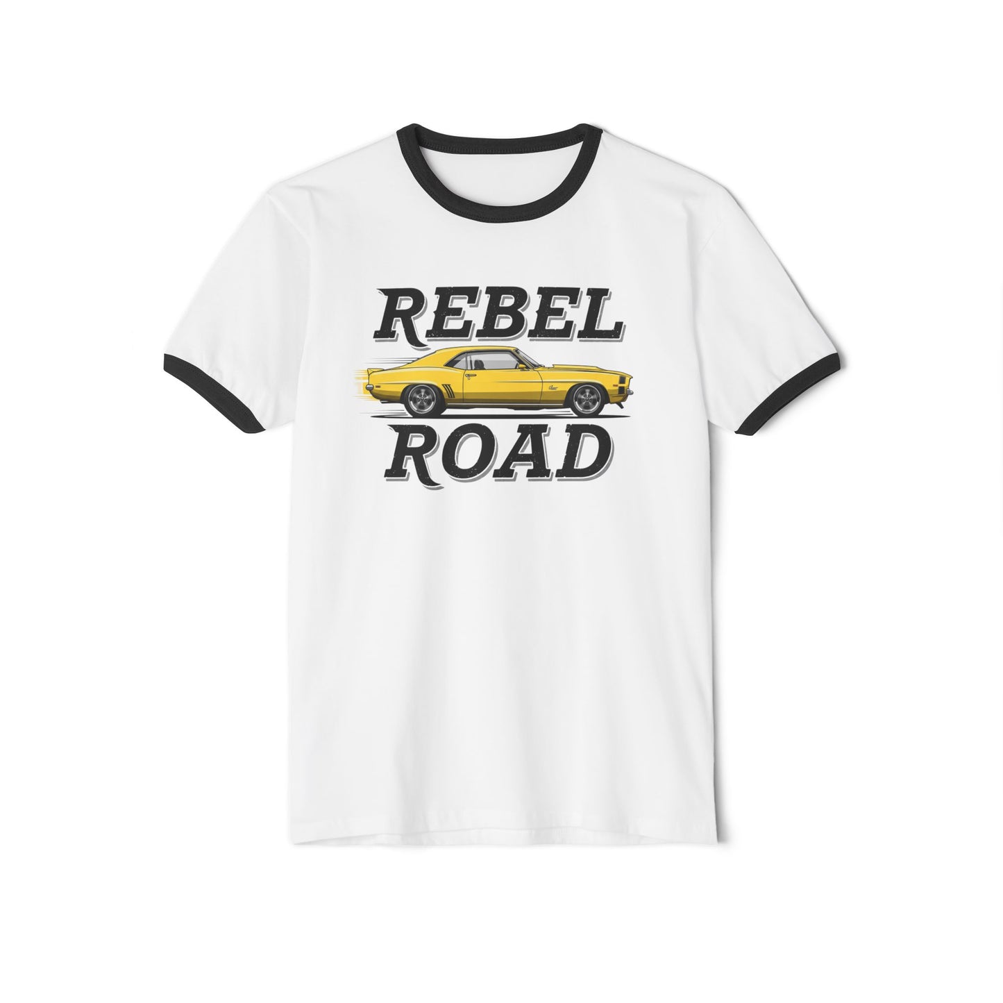"Rebel Road" Straight Away Cotton Ringer T-Shirt