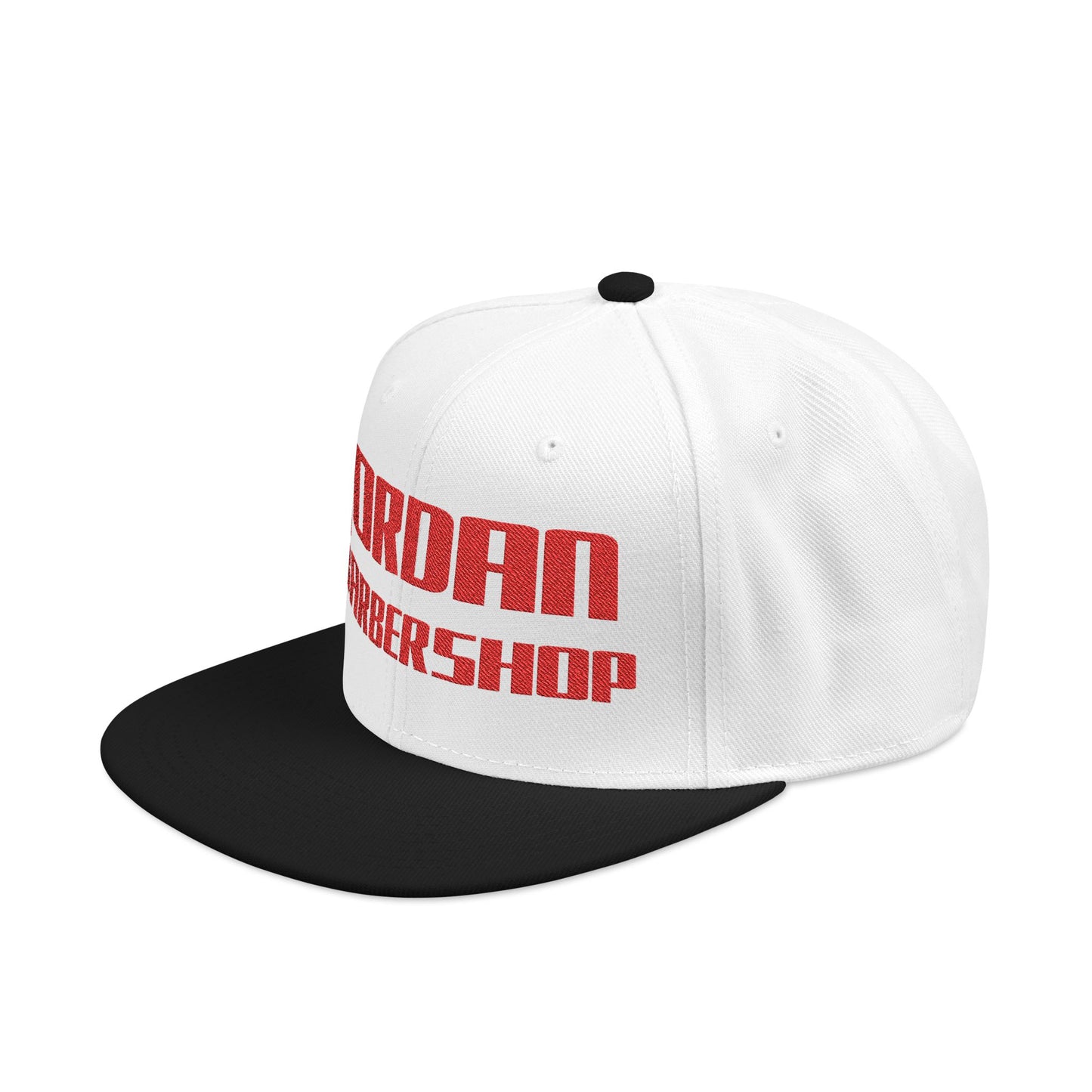 Jordan Barbershop Red Text Snapback