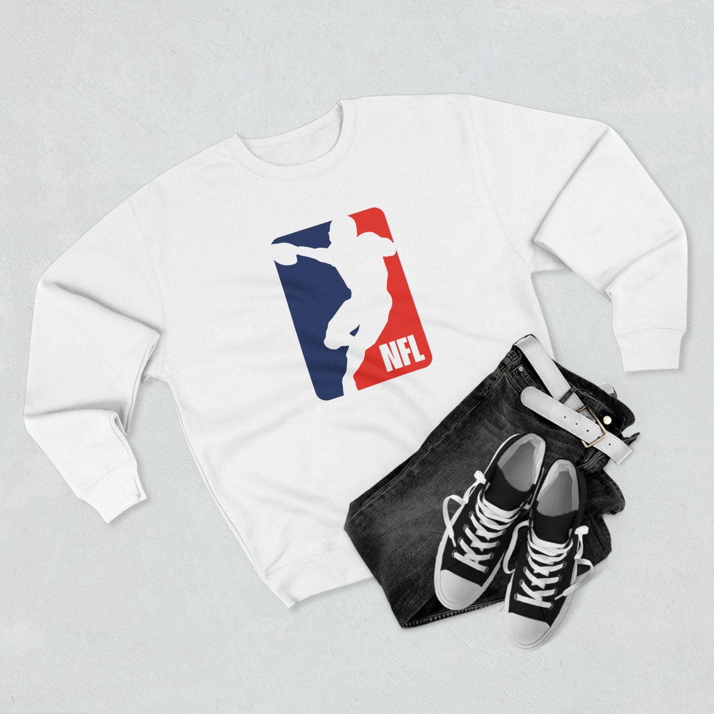 Loco Fits 'NFL Concept Logo' Crewneck Sweatshirt