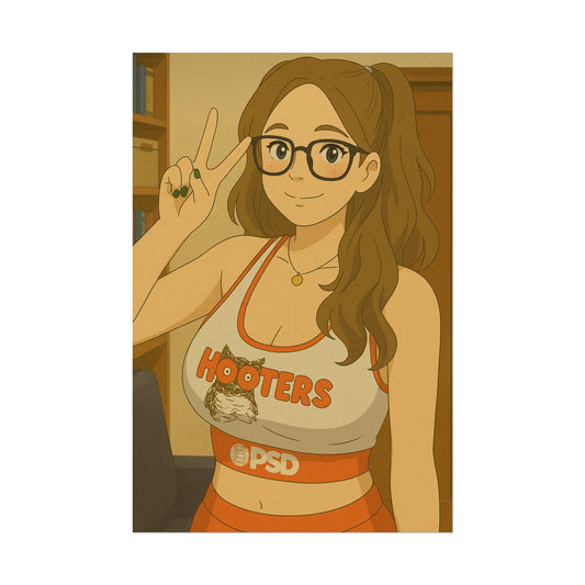 Loco Fits Anime Girls 'Nerdy Hooters Girl' Poster