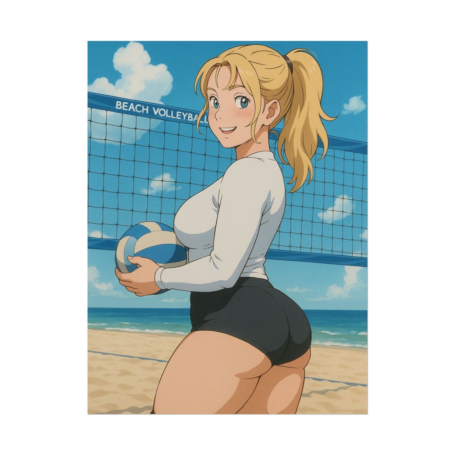 Loco Fits Anime Girls 'Gotta Love Beach Volleyball' Poster