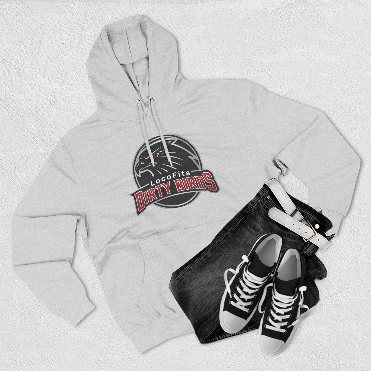 Loco Fits Dirty Birds Three-Panel Fleece Hoodie