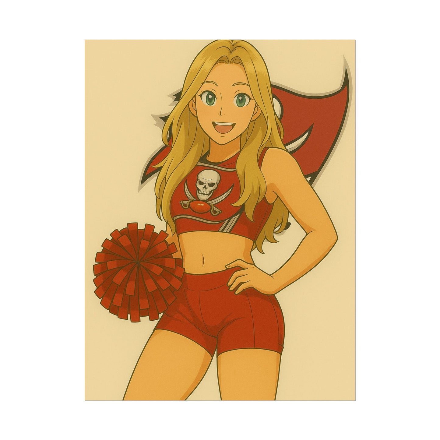 Loco Fits Anime Girls 'Buccaneers Cheerleader 1' Poster