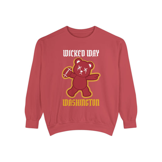 "Wicked Way" Washington Deady Bear Football Dyed Sweatshirt