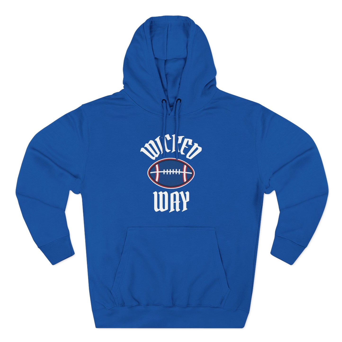 Legends "Wicked Way" Deady Bear Football Blue, White, & Red Fleece Hoodie