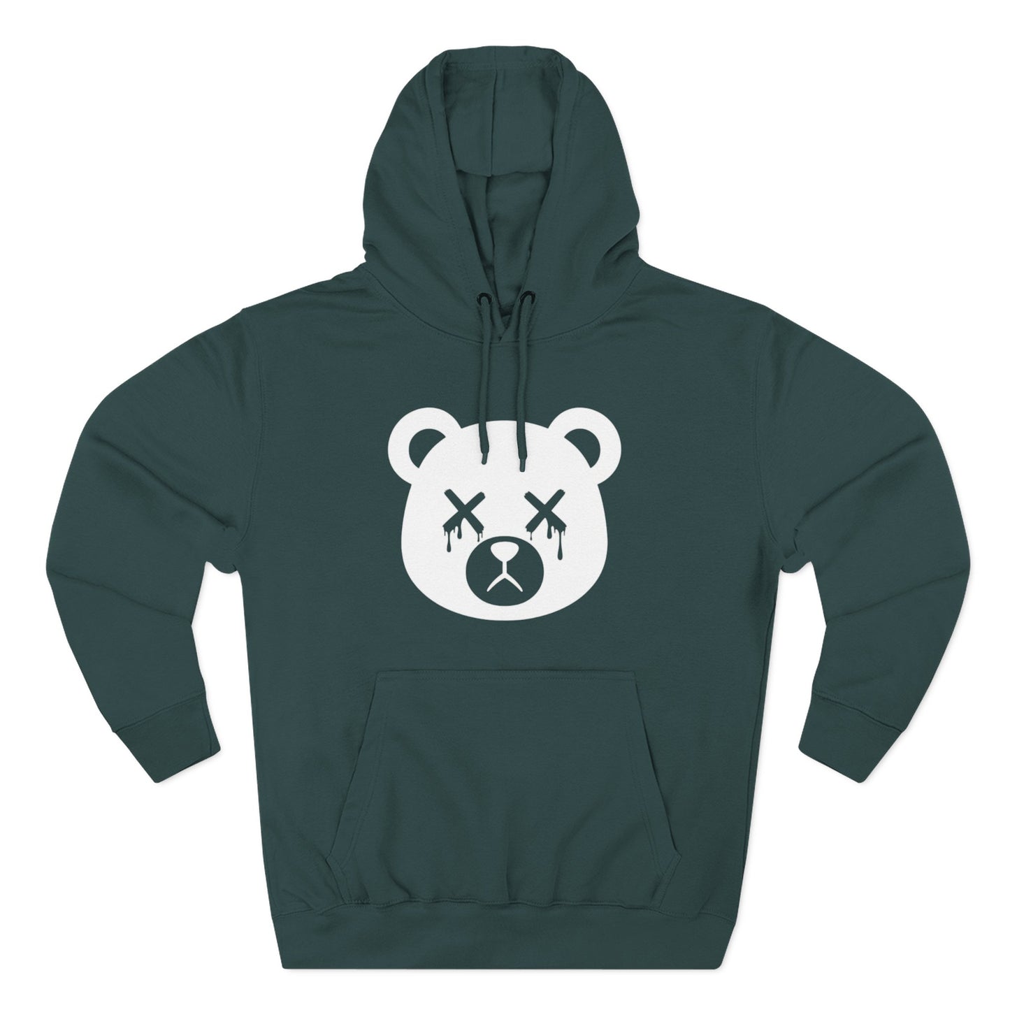 "Wicked Way" Dead Bear Head Solo White Logo Hoodie