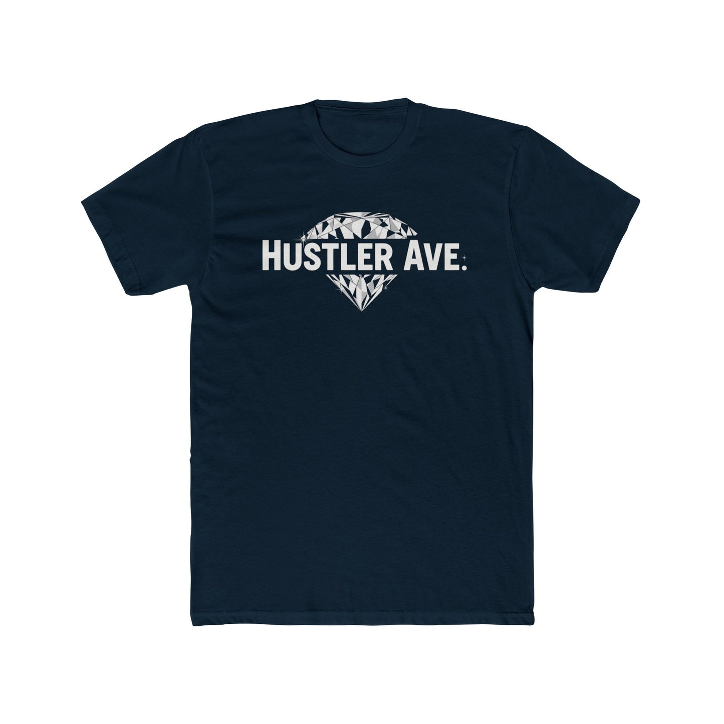 "Hustler Ave" Diamond Status Cotton Crew Tee