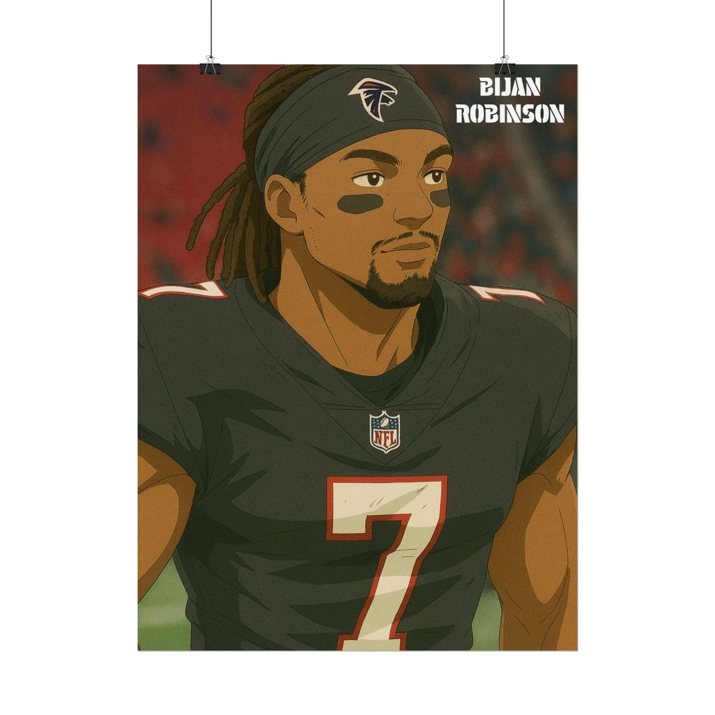 Loco Fits Anime Football 'Bijan Robinson' Poster V2