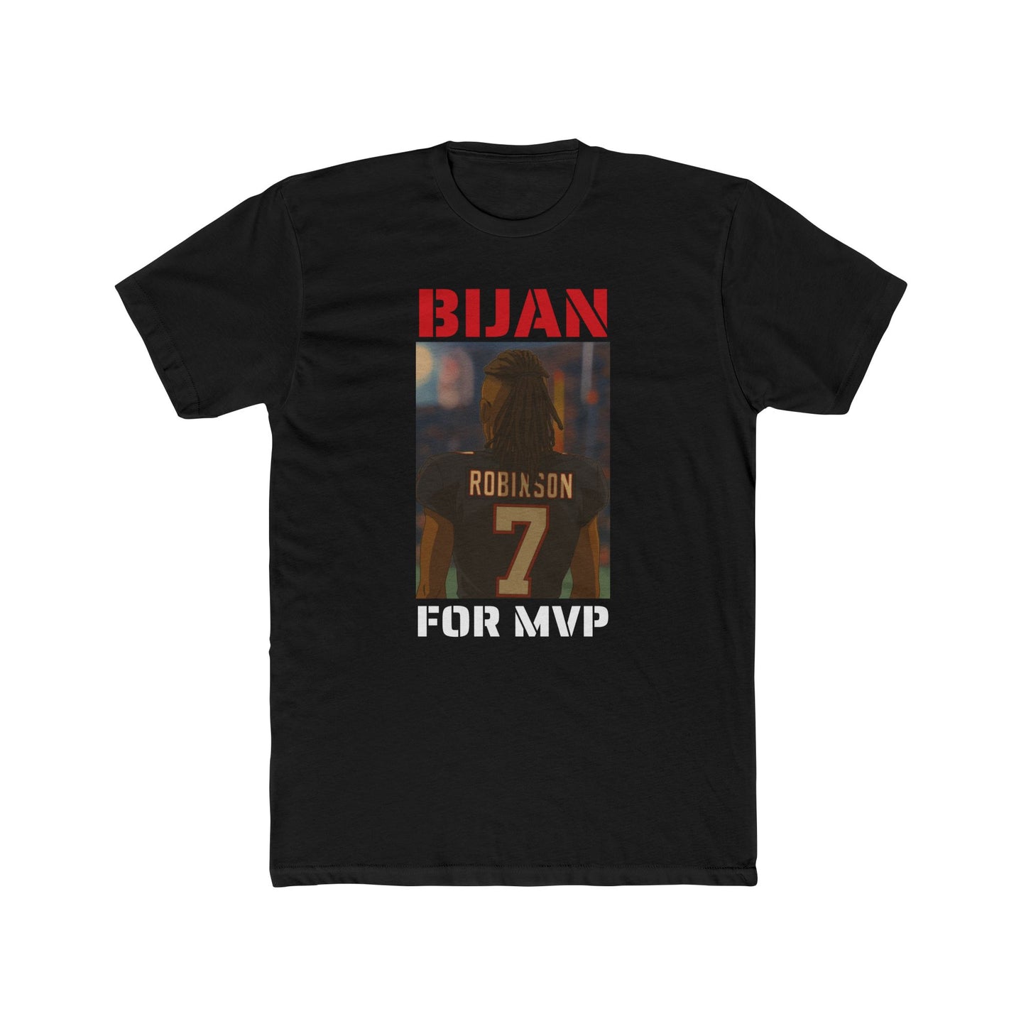 Anime Football 'Bijan For MVP' Cotton Crew Tee