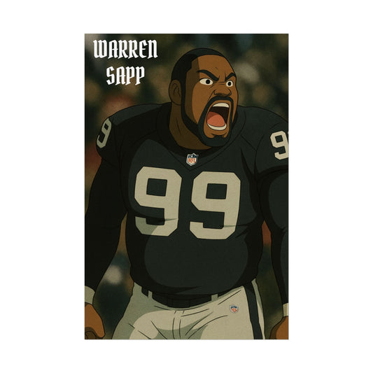 Loco Fits Anime Football 'Warren Sapp' Poster