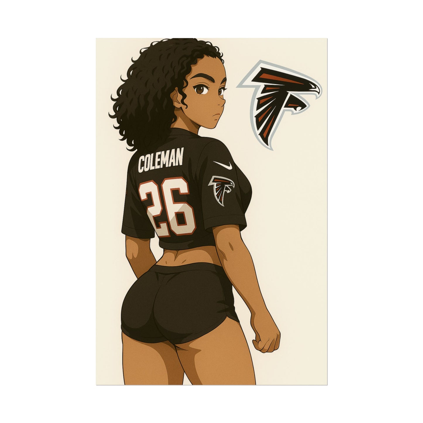 Loco Fits Anime Girls 'Falcons Girl 1' Poster