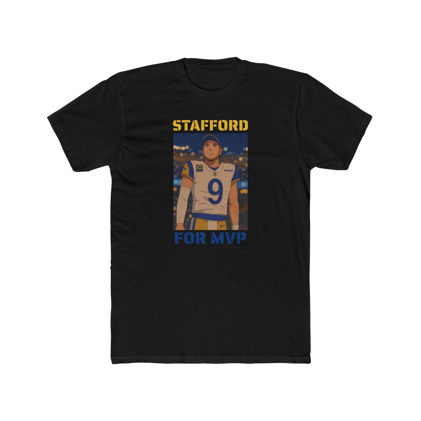 Anime Football 'Stafford For MVP' Cotton Crew Tee