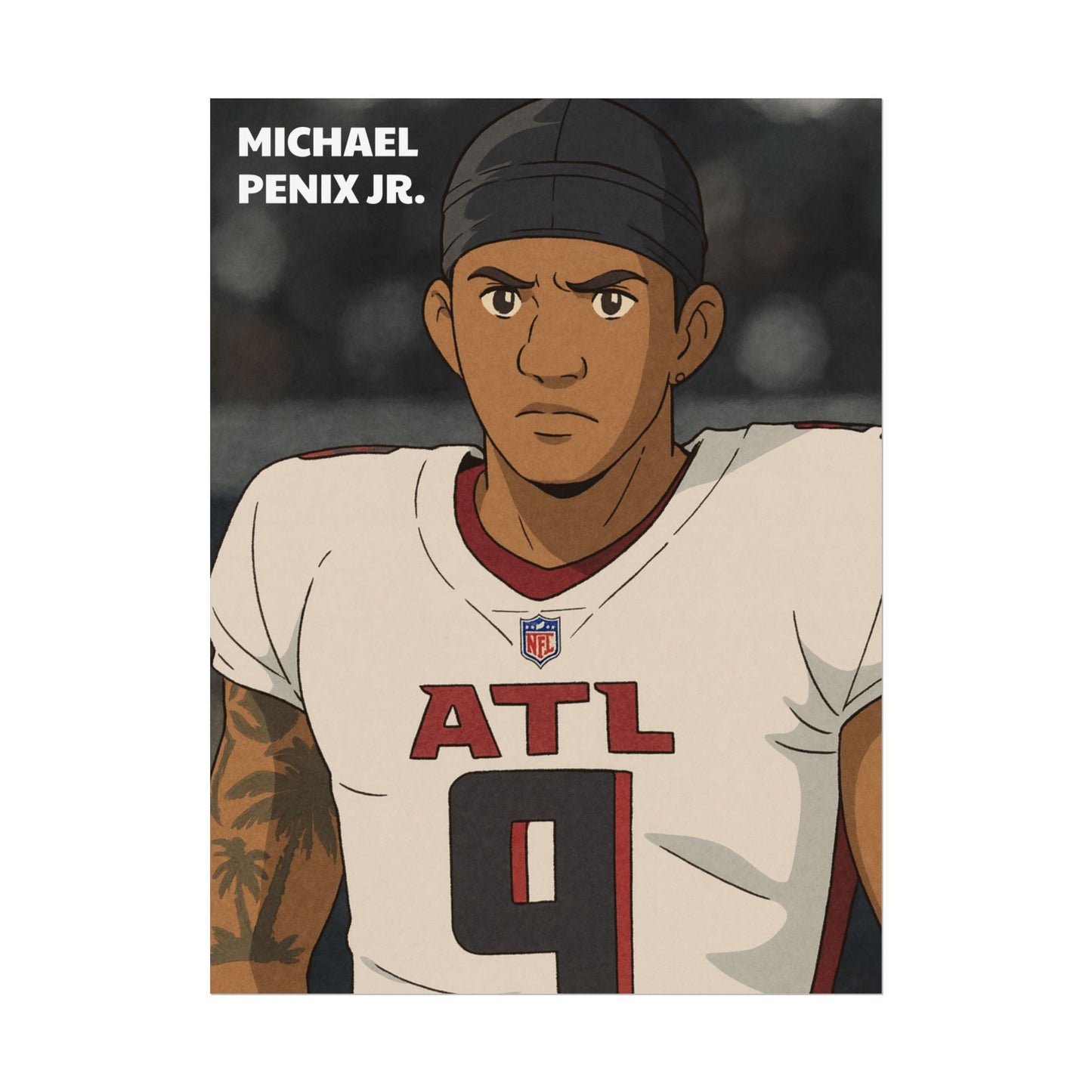 Loco Fits Anime Football 'Michael Penix Jr' Poster