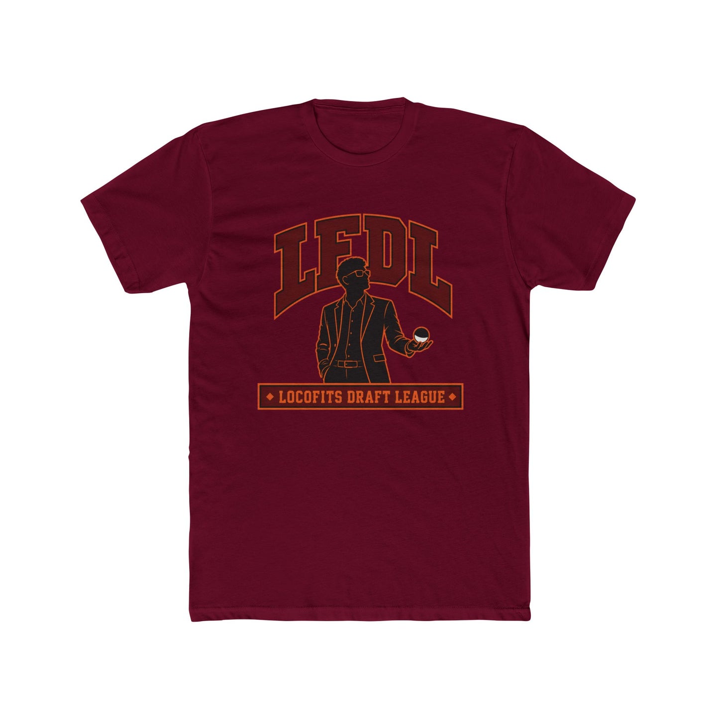 LocoFits Draft League SC Portrait Silhouette Logo Cotton Crew Tee
