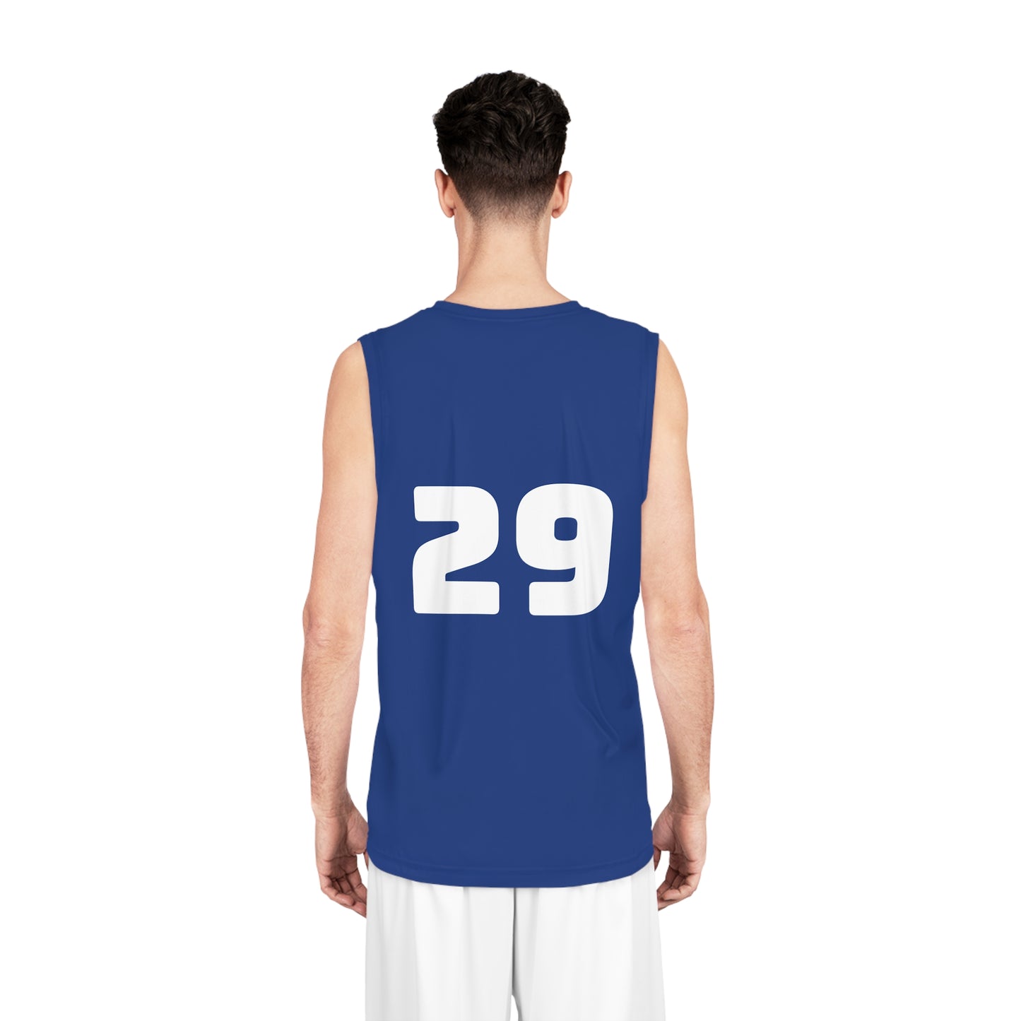 Blue & White "Hustler Ave" #29 Alt. Basketball Jersey