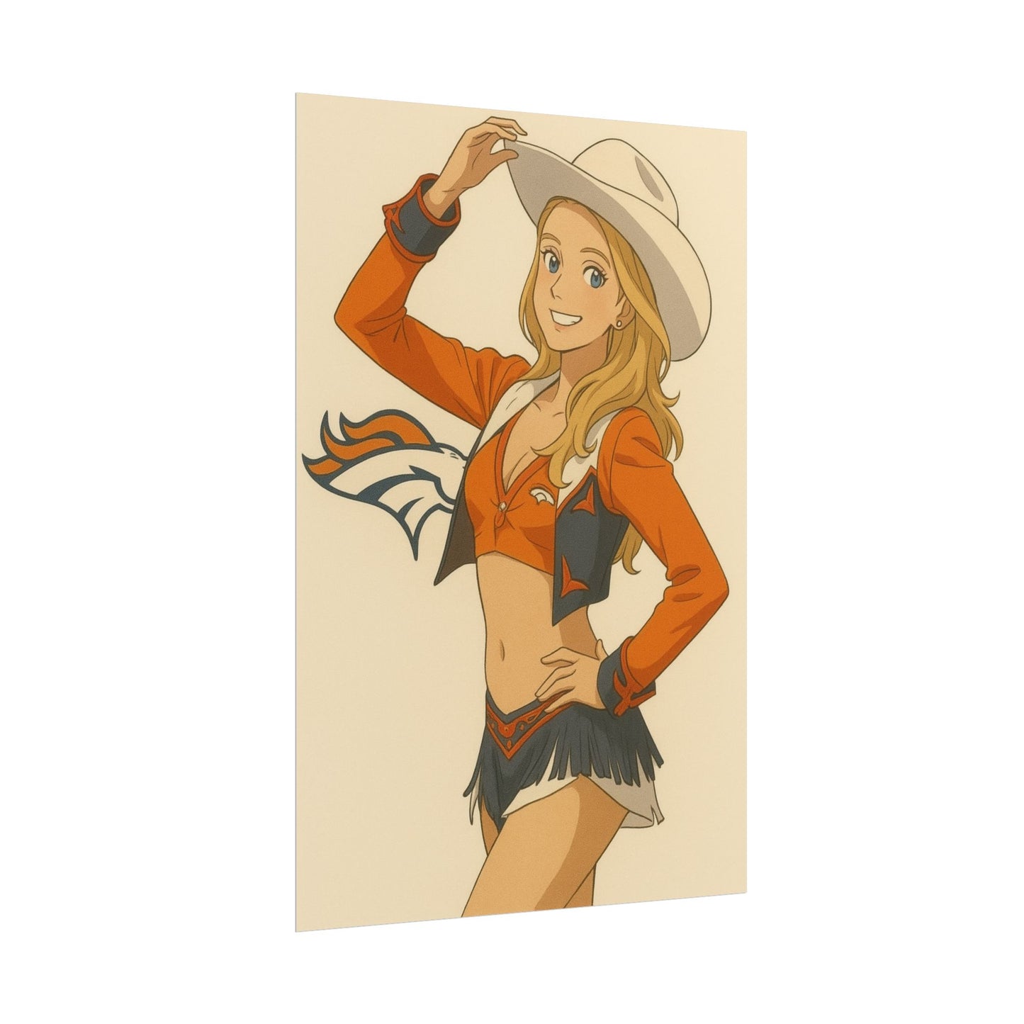 Loco Fits Anime Girls 'Broncos Cheerleader 4' Poster