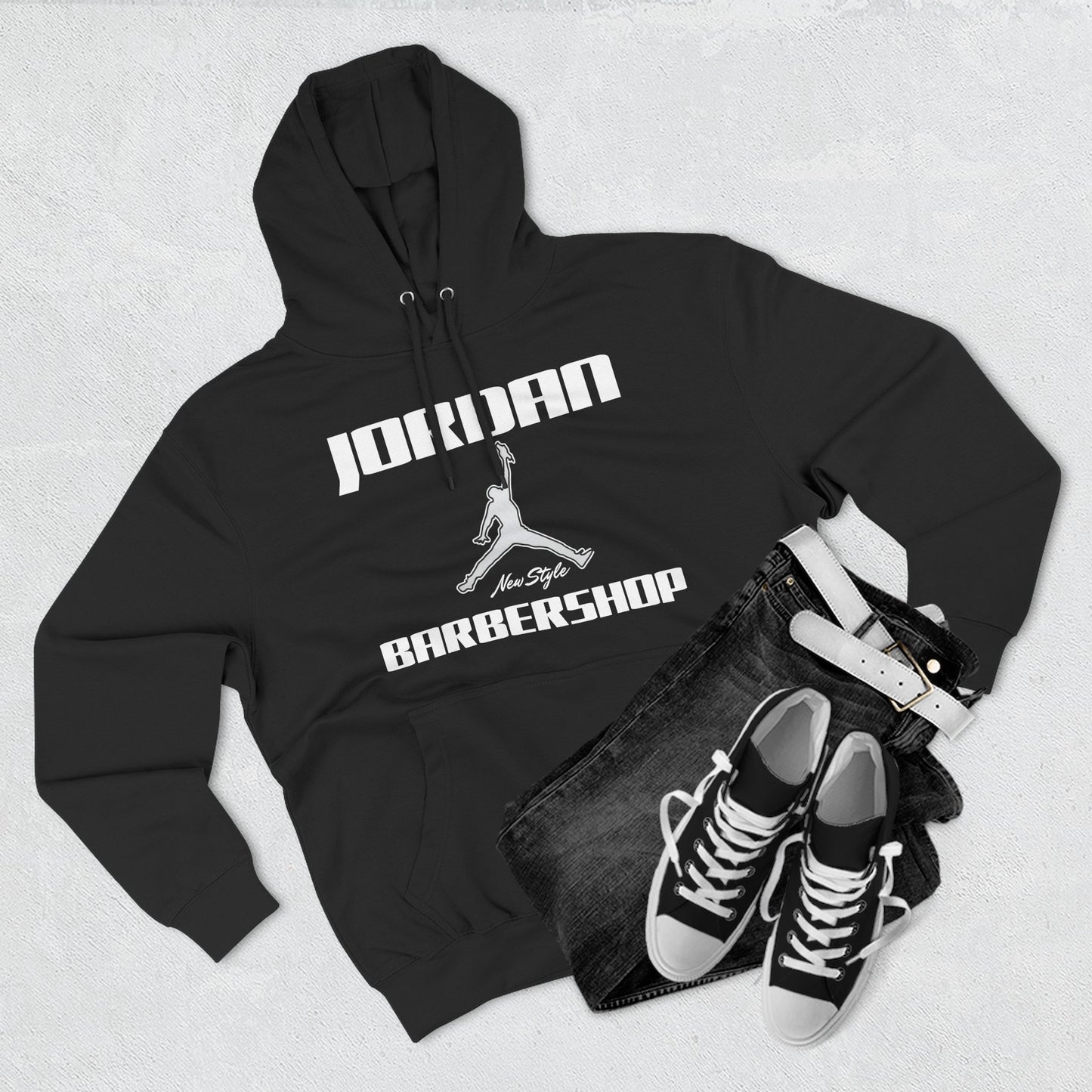 Jordan New Style Barbershop Fleece Hoodie (New White Font)