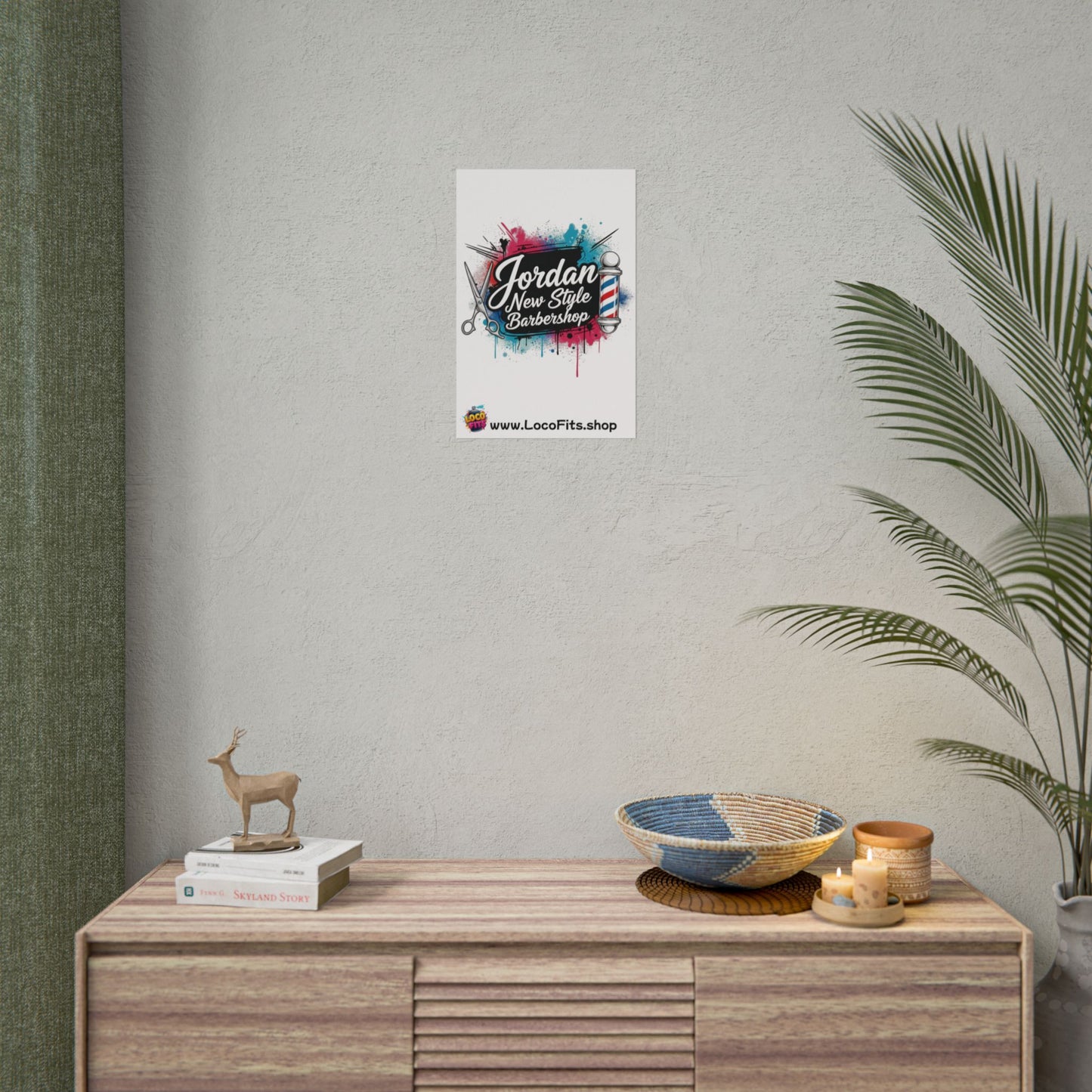 Jordan New Style Barbershop Alternative Logo V2 Poster