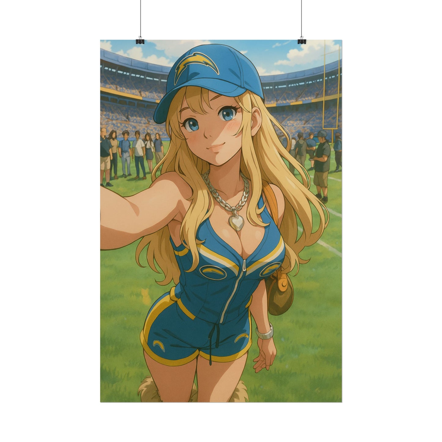 Loco Fits Anime Girls 'Chargers Girl Selfie' Poster