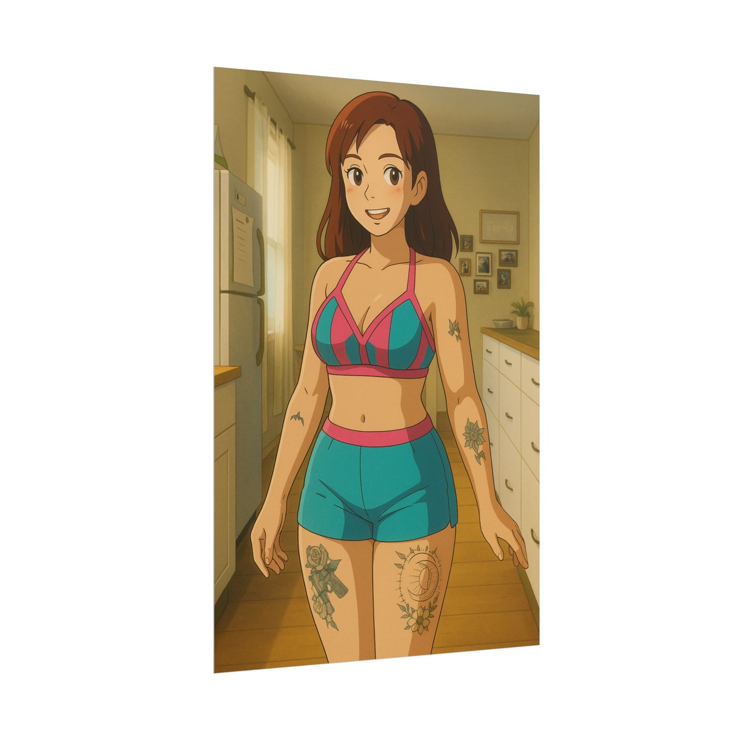 Loco Fits Anime Girls 'Post Workout Snack' Poster