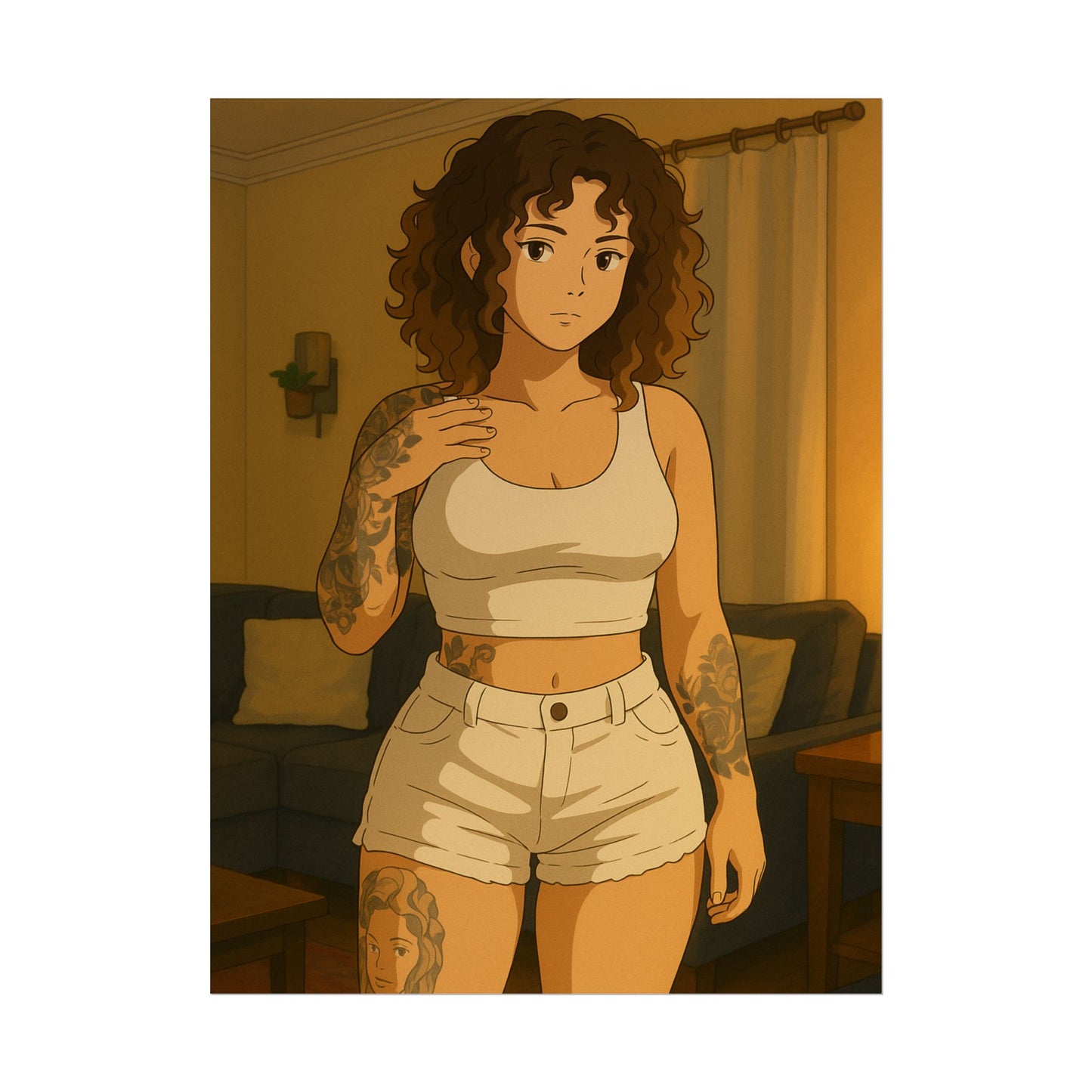 Loco Fits Anime Girls 'Simple Laidback Saturday' Poster