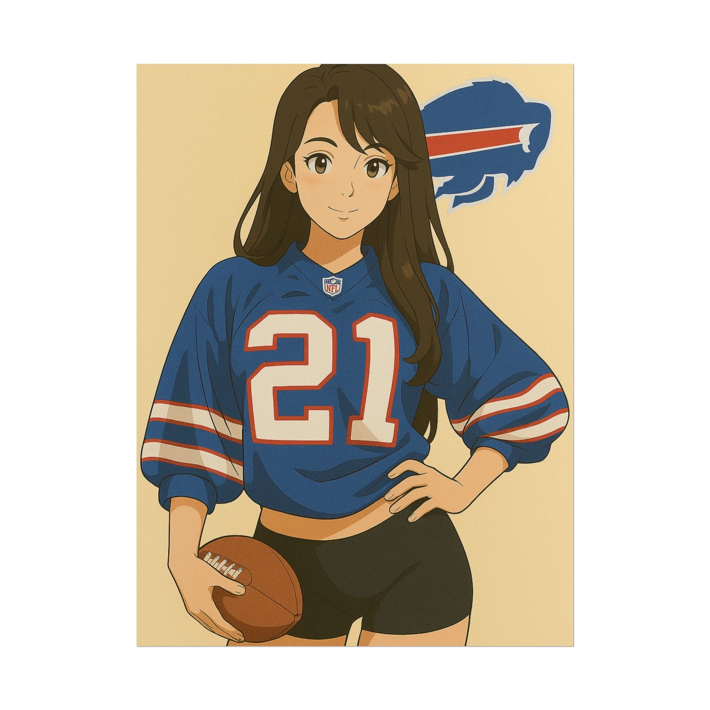 Loco Fits Anime Girls 'Bills Girl 1' Poster