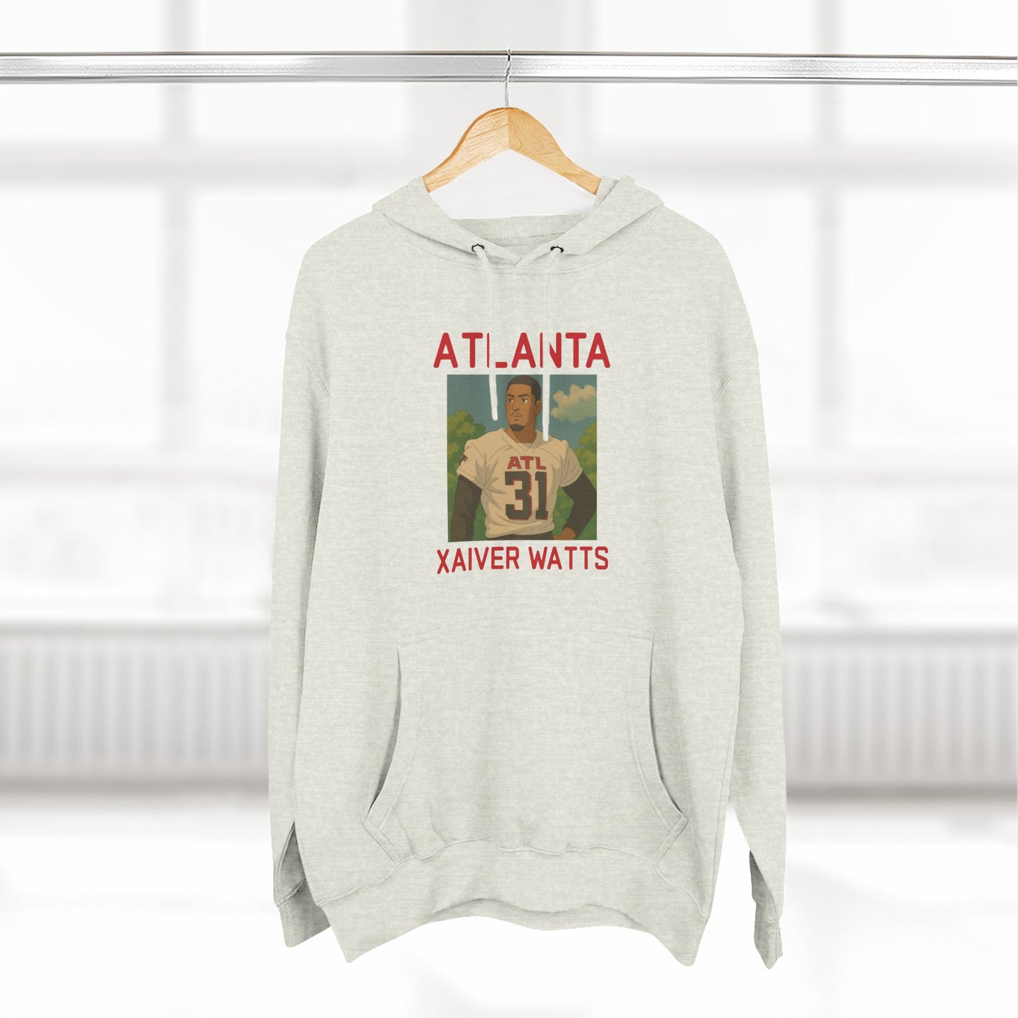 Anime Football 'Atlanta Xaiver Watts' Three-Panel Fleece Hoodie